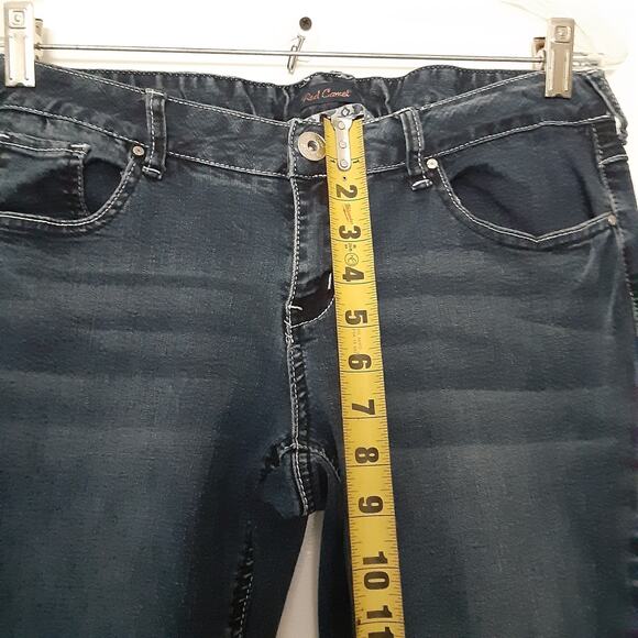 Red Camel Jeans Women's Size 11 Blue Denim Bootcut Jeans Embroidered - Picture 8 of 9